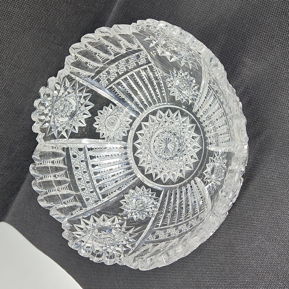 Brilliant cut glass bowl - Picture 5 of 6